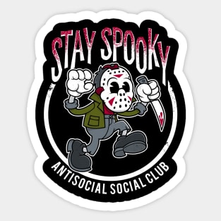 Stay Spooky - Vintage Cartoon Friday the 13th - Slasher Movie Sticker
